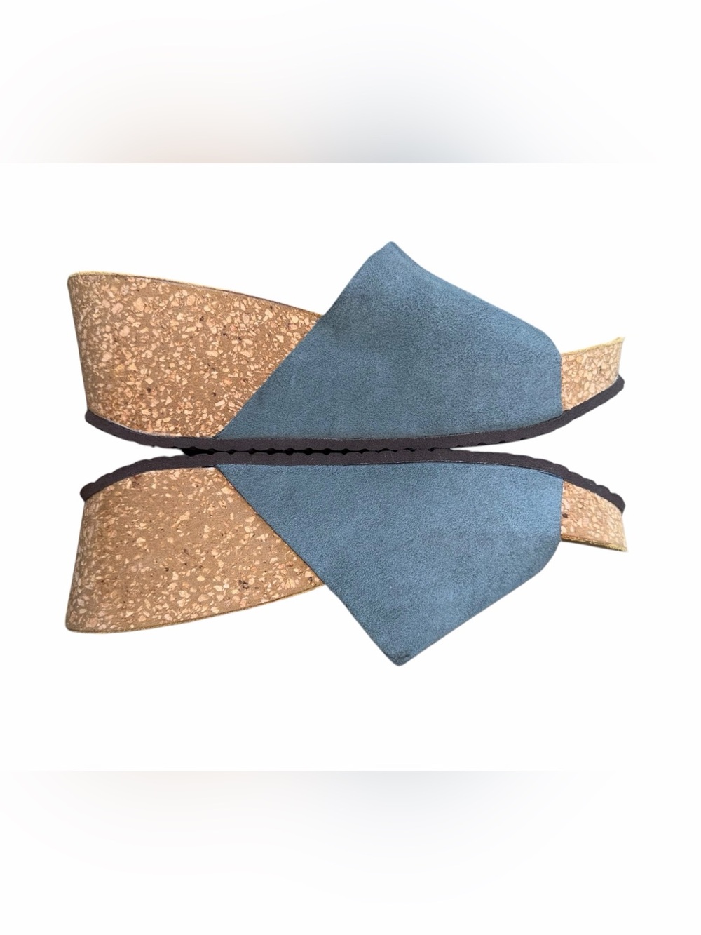 Women’s A. Giannetti Wedge Suede Sandals. Size 6.5